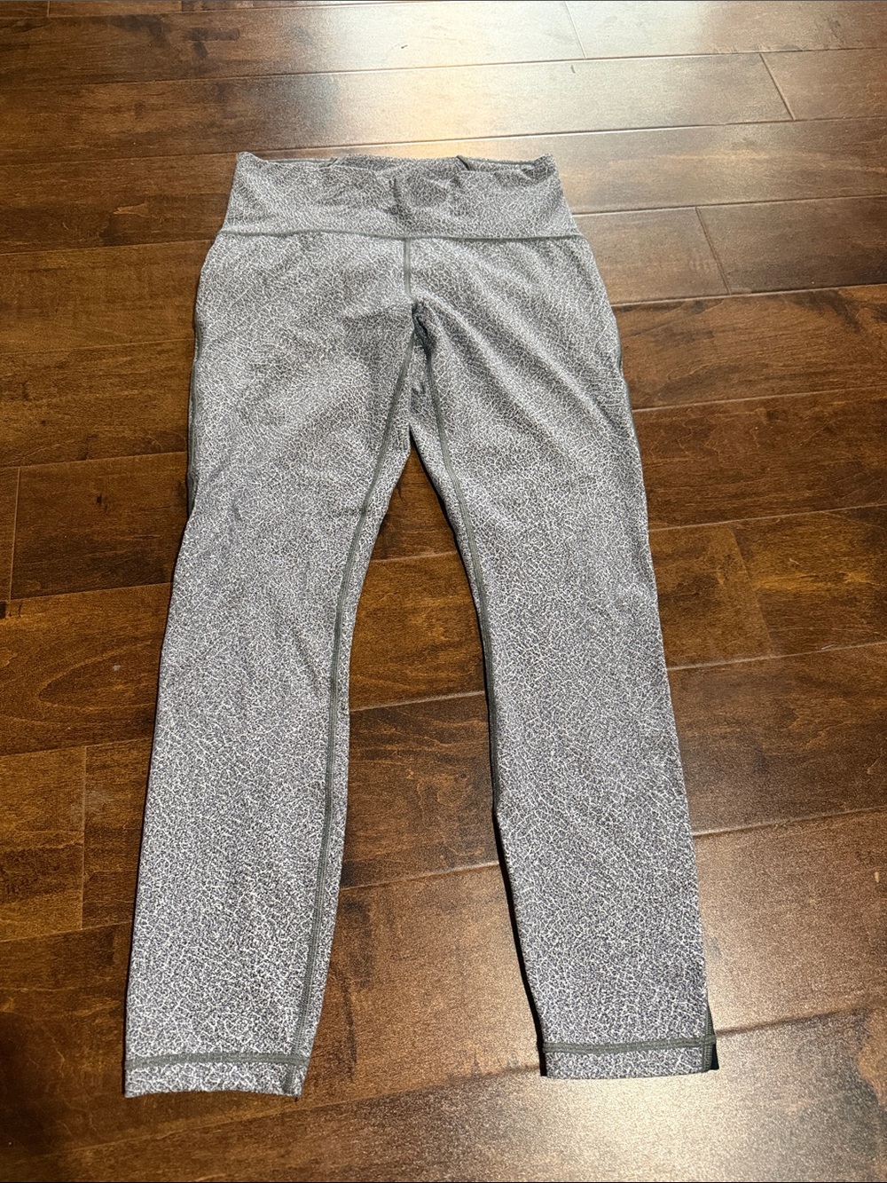Womens Grey Speckled Active Leggings